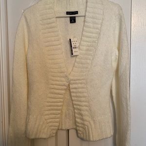 New York Company Cream cropped cardigan
